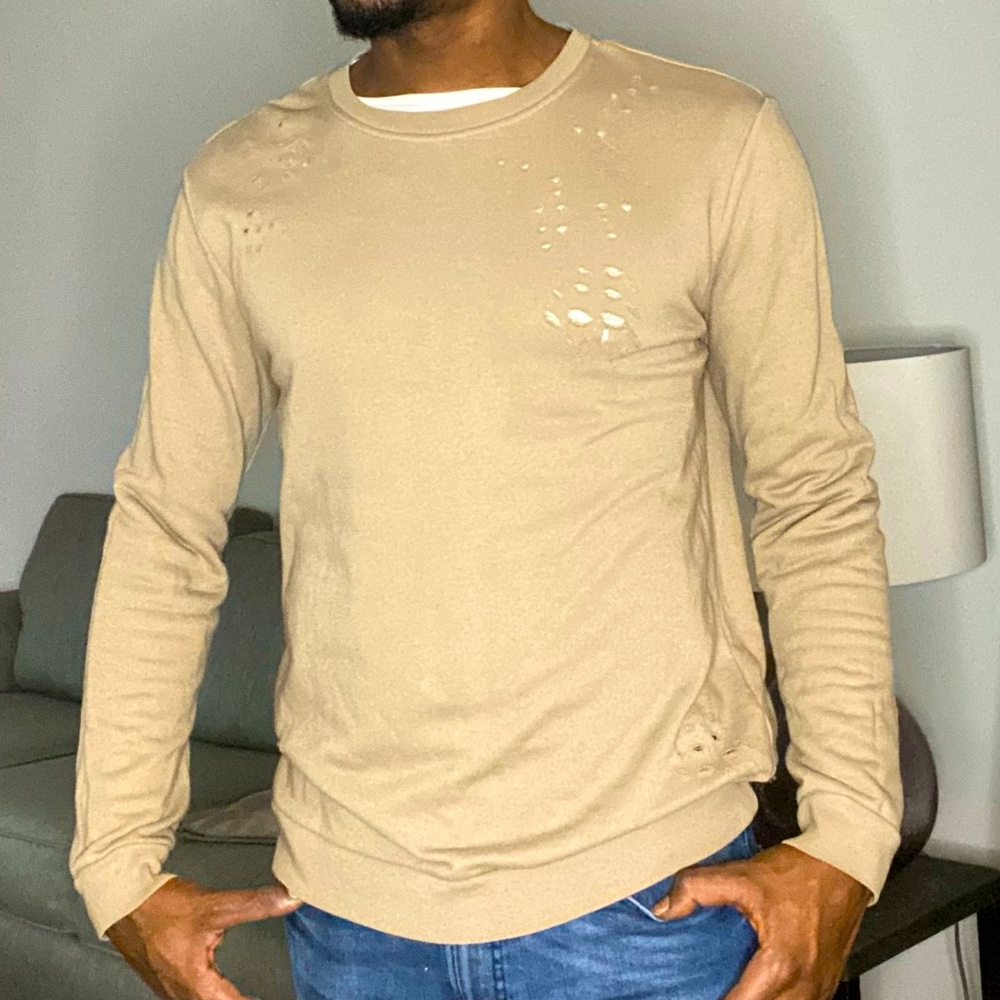 Distressed Camel Sweatshirt from “Forever 21”